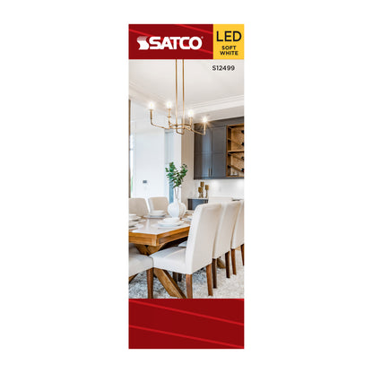 Satco S12499 3W B11 Soft White LED Light Bulb Medium Base