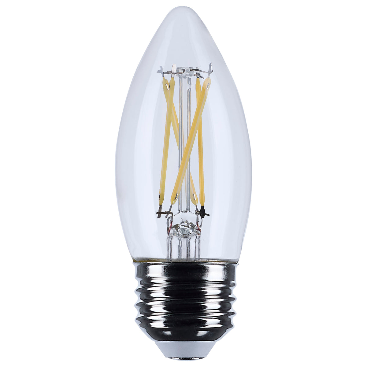 Satco S12502 5.5W B11 Soft White LED Light Bulb Medium Base
