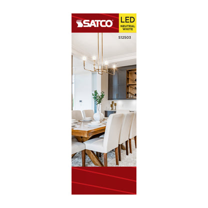 Satco S12503 5.5W B11 Neutral White LED Light Bulb Medium Base