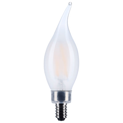 Satco S12507 4W CA10 Neutral White LED Light Bulb Candelabra Base