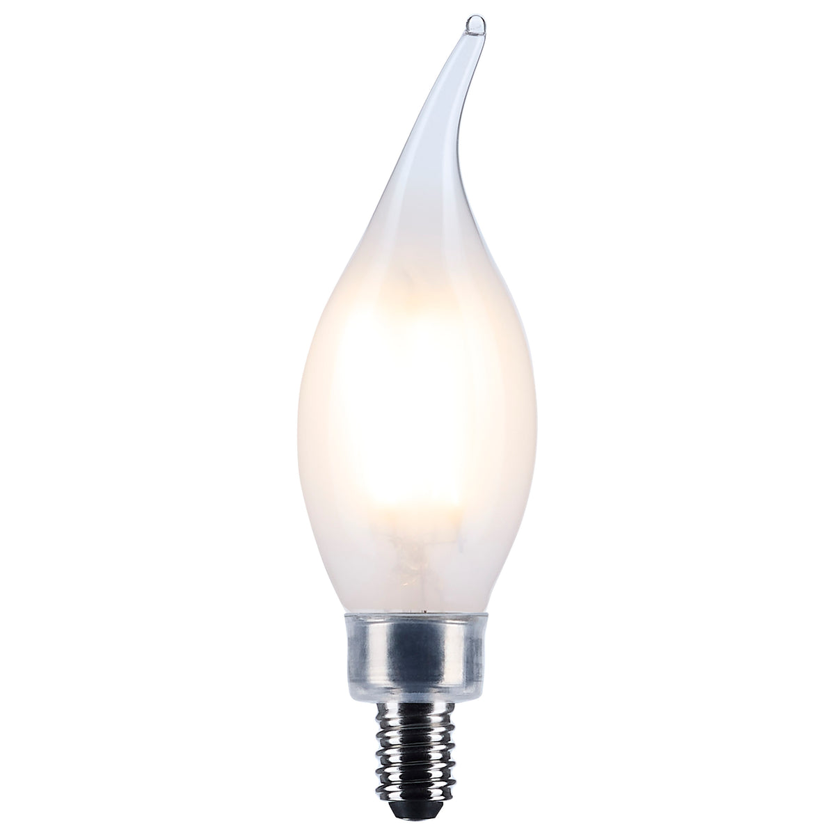 Satco S12507 4W CA10 Neutral White LED Light Bulb Candelabra Base