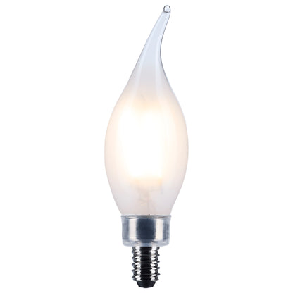 Satco S12507 4W CA10 Neutral White LED Light Bulb Candelabra Base