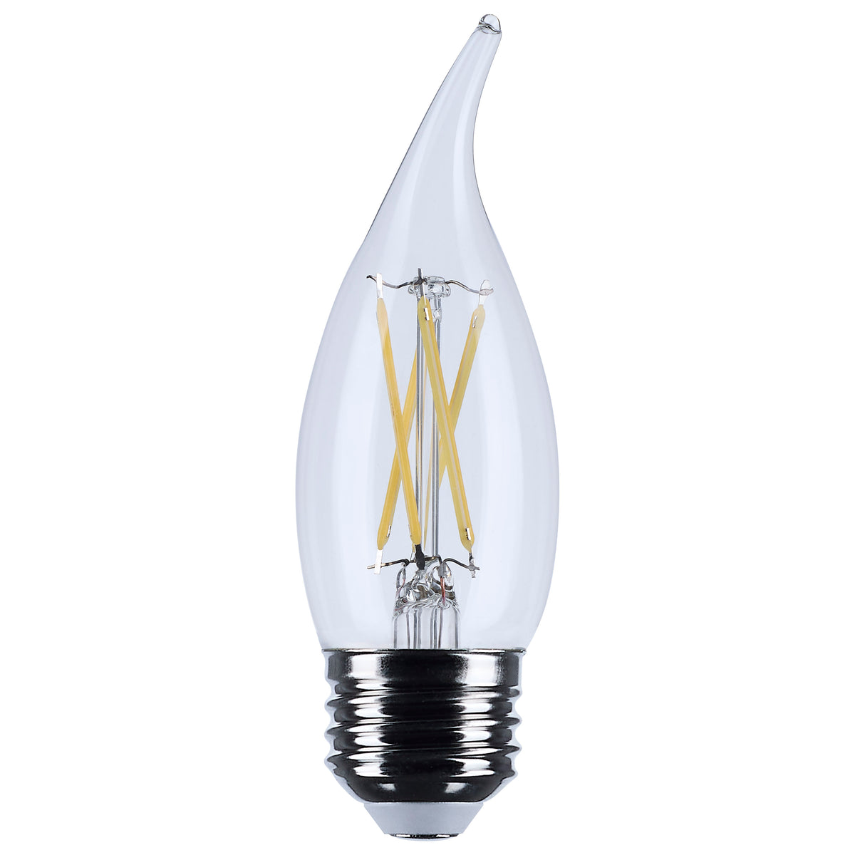 Satco S12512 5.5W CA10 Soft White LED Light Bulb Medium Base