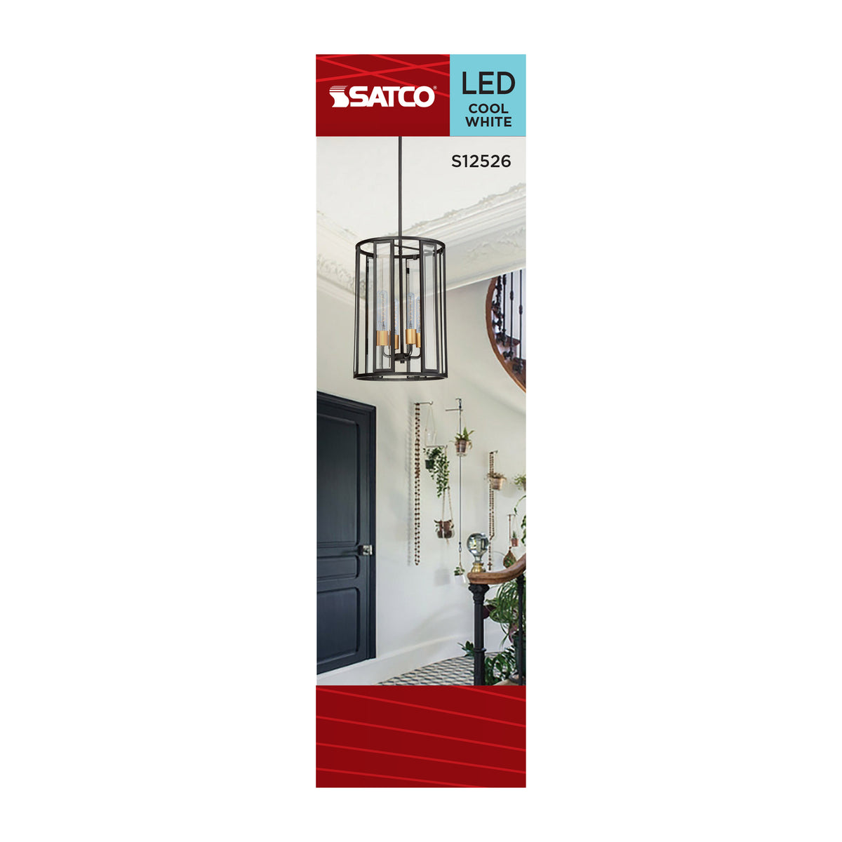 Satco S12526 8W T10 Cool White LED Light Bulb Medium Base