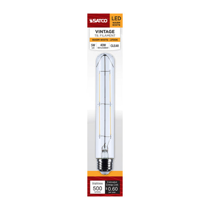 Satco S12528 5W T9 Warm White LED Light Bulb Medium Base