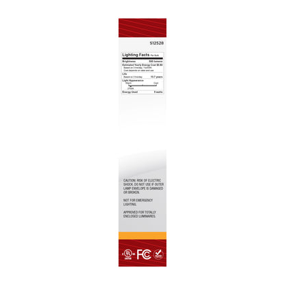 Satco S12528 5W T9 Warm White LED Light Bulb Medium Base