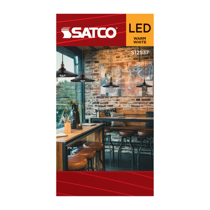 Satco S12537 8W A19 Warm White LED Light Bulb Medium Base