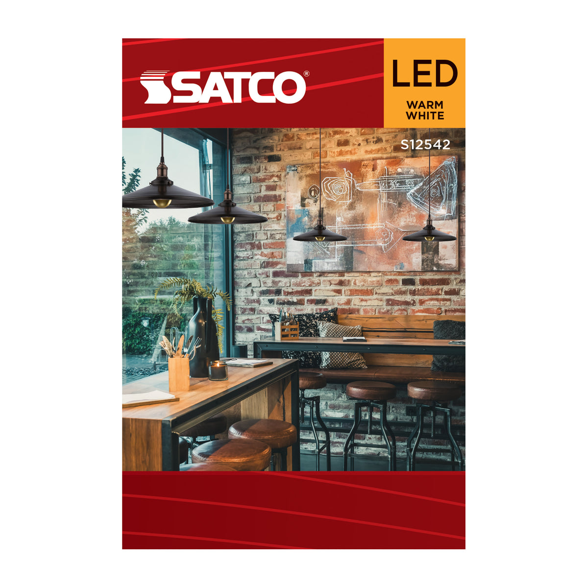 Satco S12542 5.5W G25 Warm White LED Light Bulb Medium Base