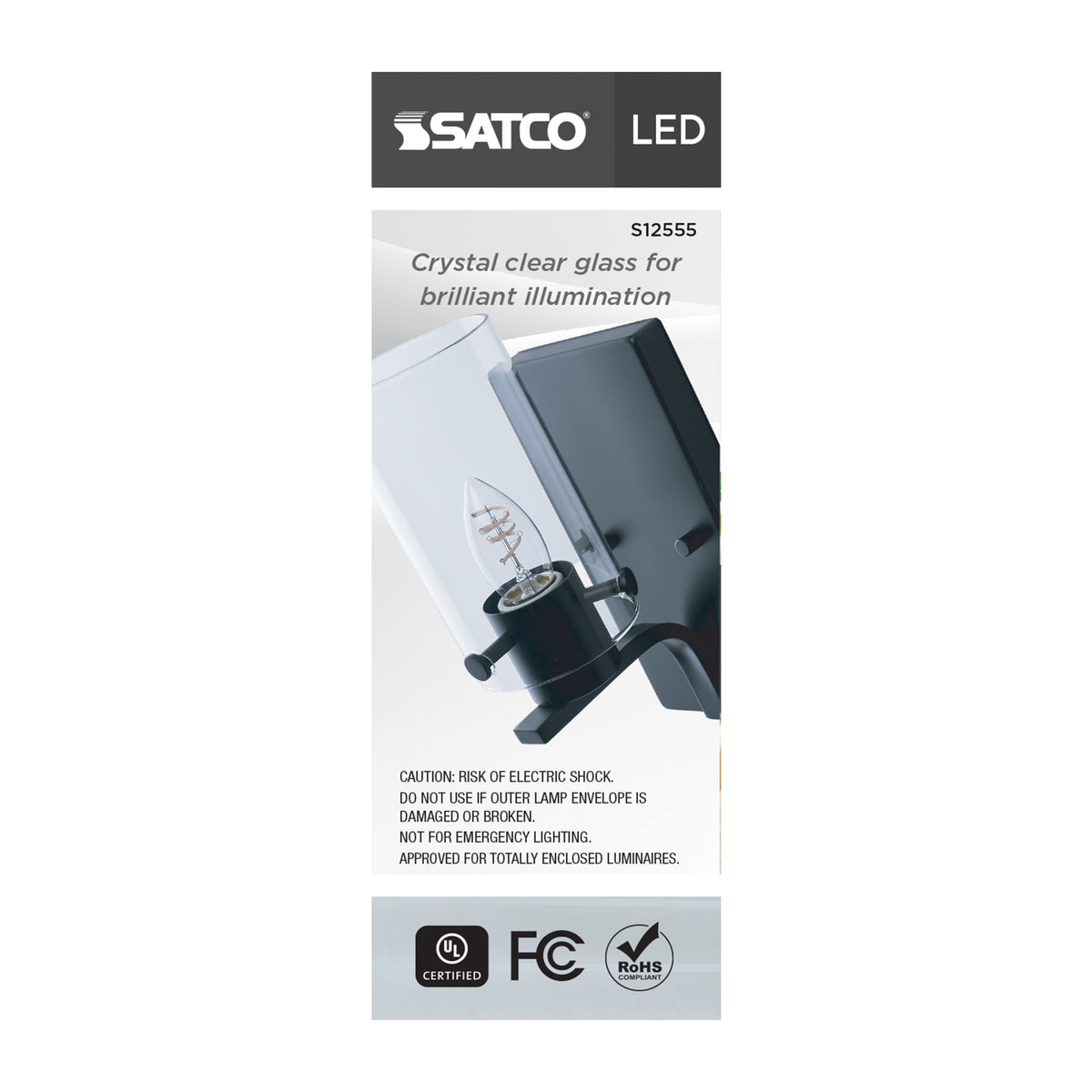 Satco S12555 4W B11 Soft White LED Light Bulb Medium Base