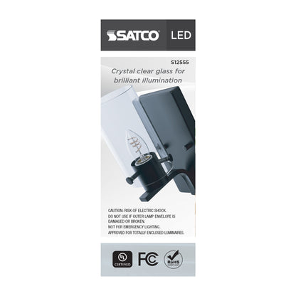 Satco S12555 4W B11 Soft White LED Light Bulb Medium Base