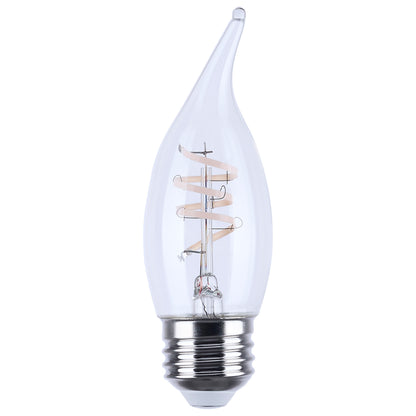 Satco S12557 4W CA11 Soft White LED Light Bulb Medium Base
