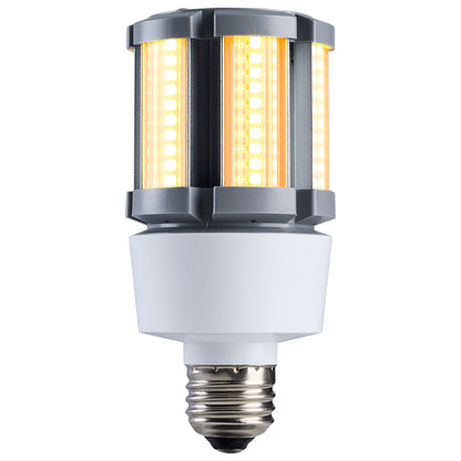 Satco S13137 9W Corncob Amber LED Light Bulb Medium Base