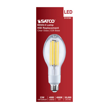 Satco S13184 23W ED23.5 Cool White LED Light Bulb Medium Base