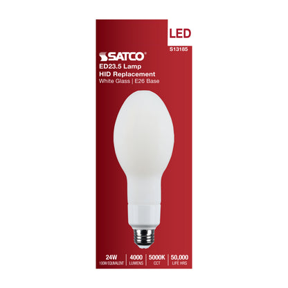 Satco S13185 24W ED23.5 Natural Light LED Light Bulb Medium Base