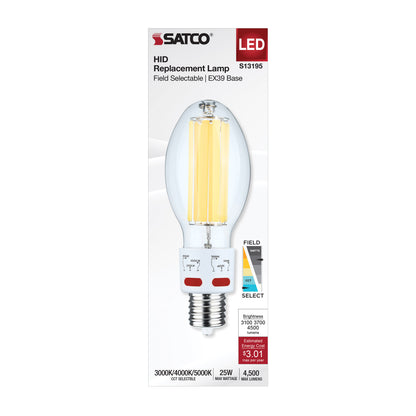 Satco S13195 17W/20.5W/25W ED28 CCT Selectable LED Light Bulb Mogul Extended Base