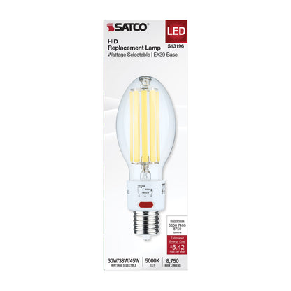 Satco S13196 30W/38W/45W ED28 Natural Light LED Light Bulb Mogul Extended Base