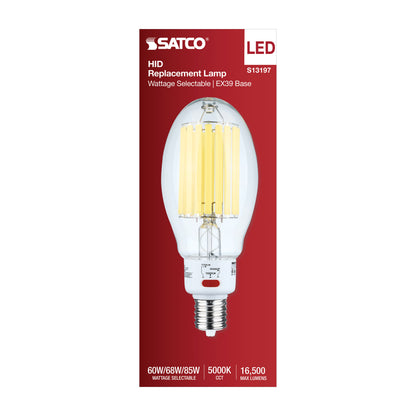 Satco S13197 60W/68W/85W ED37 Natural Light LED Light Bulb Mogul Extended Base