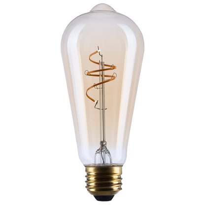Satco S14207 5.5W ST19 Warm White LED Light Bulb Medium Base