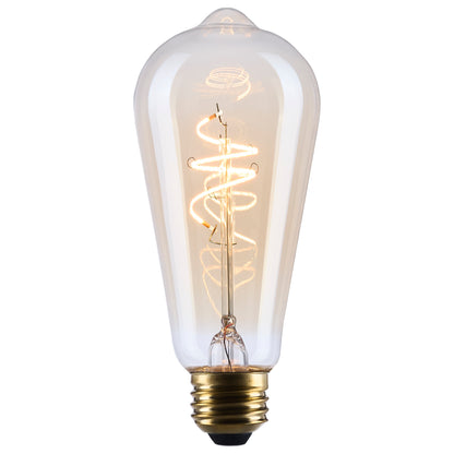 Satco S14207 5.5W ST19 Warm White LED Light Bulb Medium Base