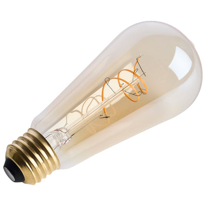Satco S14207 5.5W ST19 Warm White LED Light Bulb Medium Base