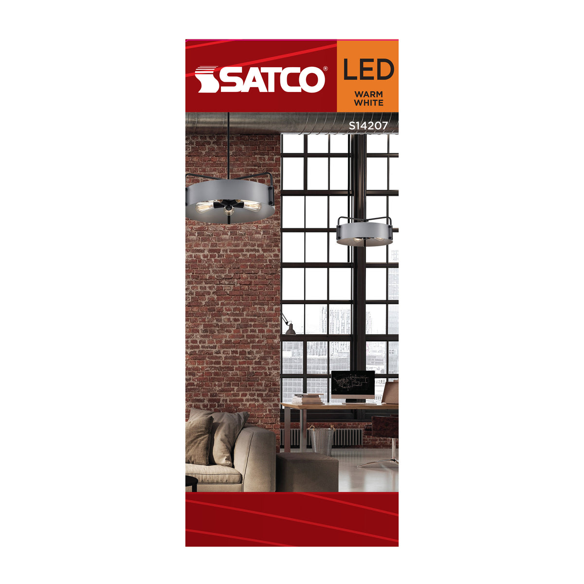 Satco S14207 5.5W ST19 Warm White LED Light Bulb Medium Base