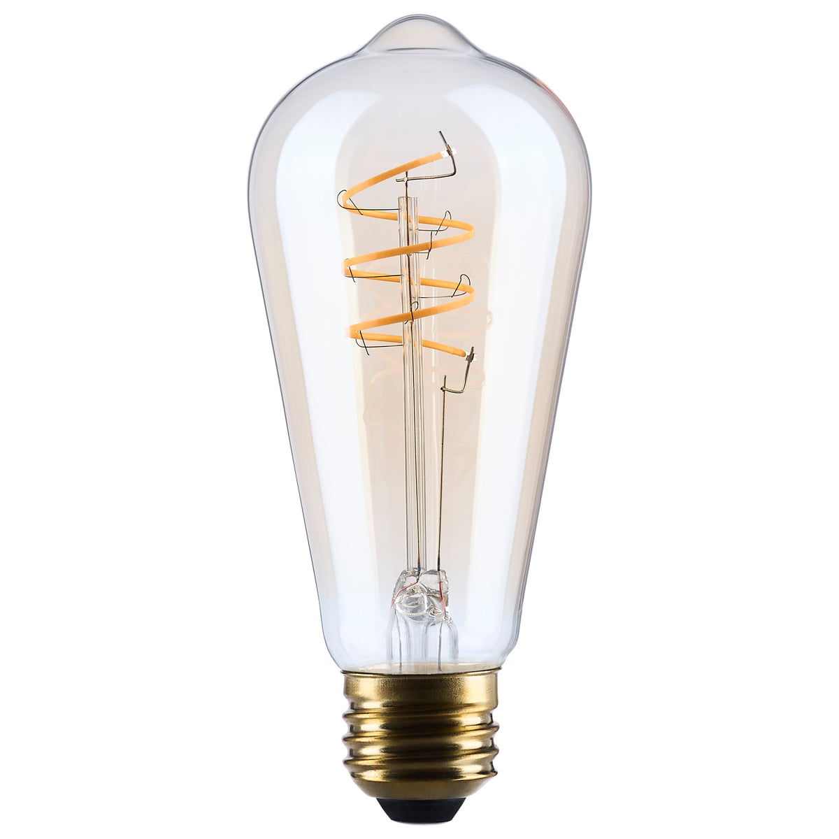 Satco S14208 8W ST19 Warm White LED Light Bulb Medium Base