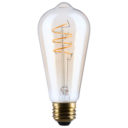 Satco S14208 8W ST19 Warm White LED Light Bulb Medium Base