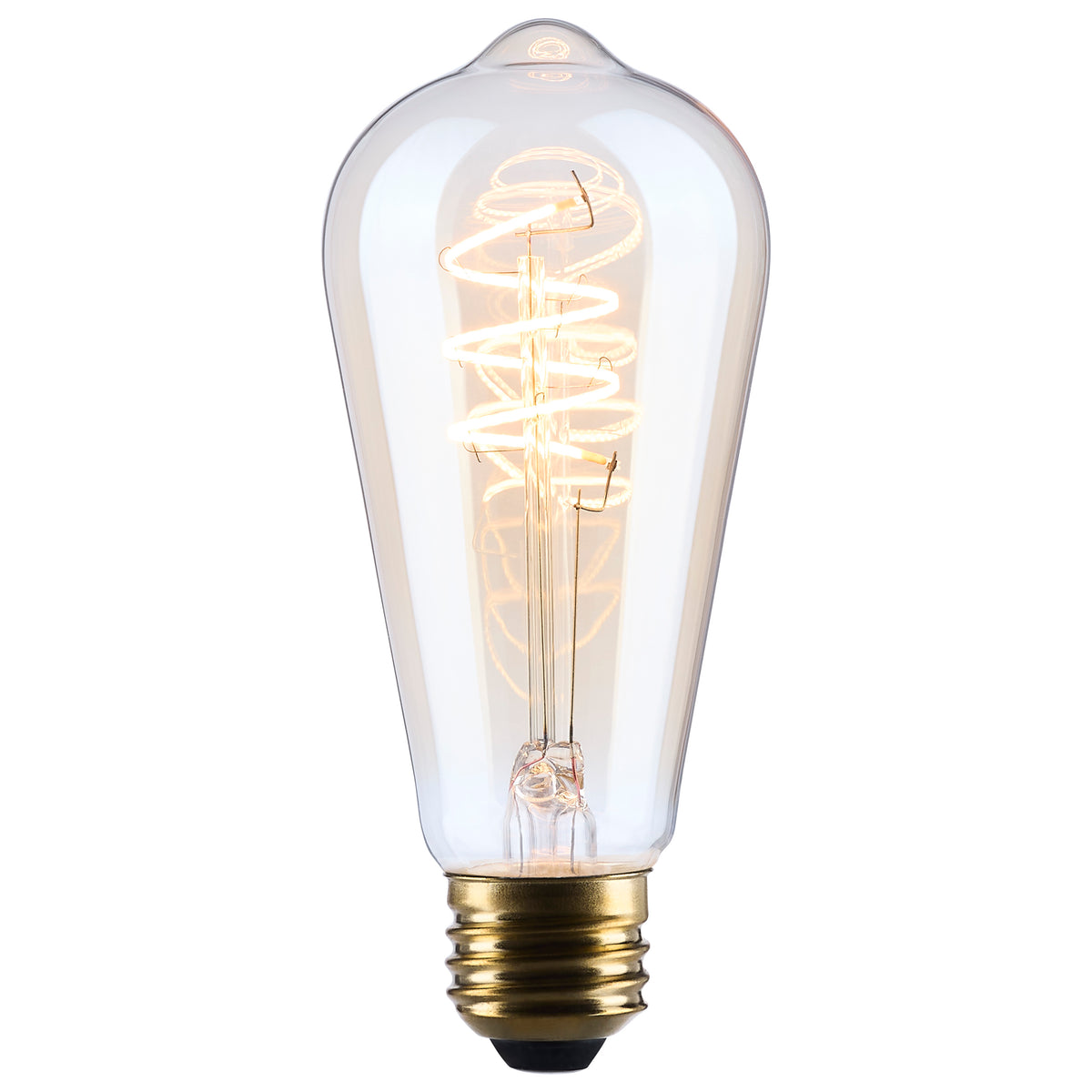 Satco S14208 8W ST19 Warm White LED Light Bulb Medium Base