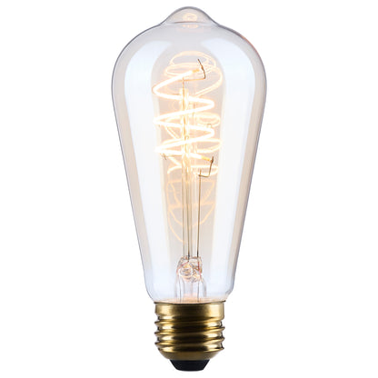 Satco S14208 8W ST19 Warm White LED Light Bulb Medium Base