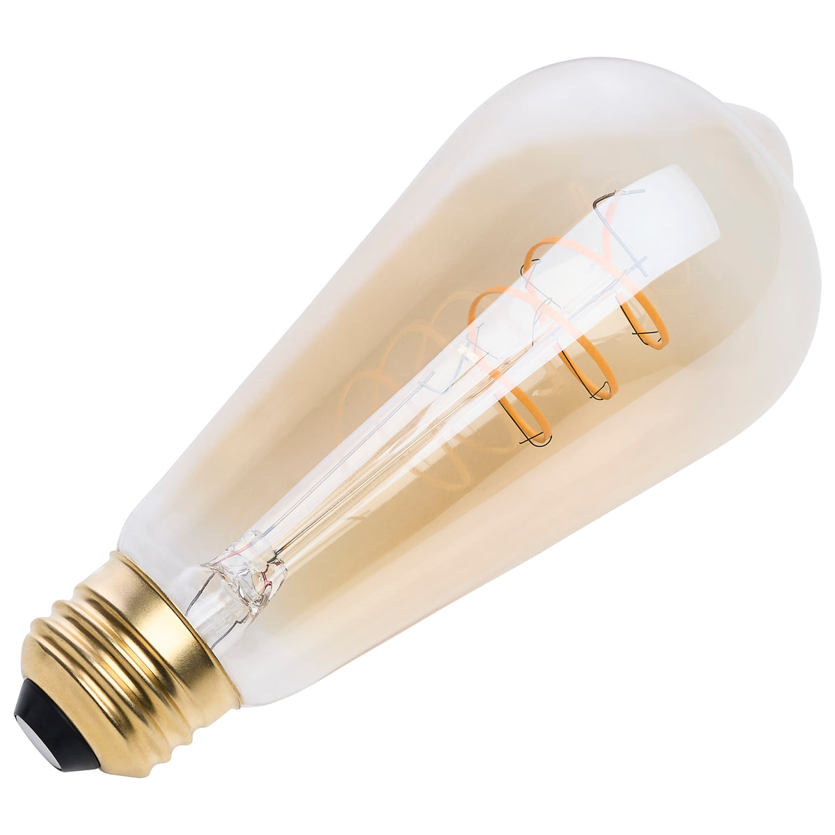 Satco S14208 8W ST19 Warm White LED Light Bulb Medium Base