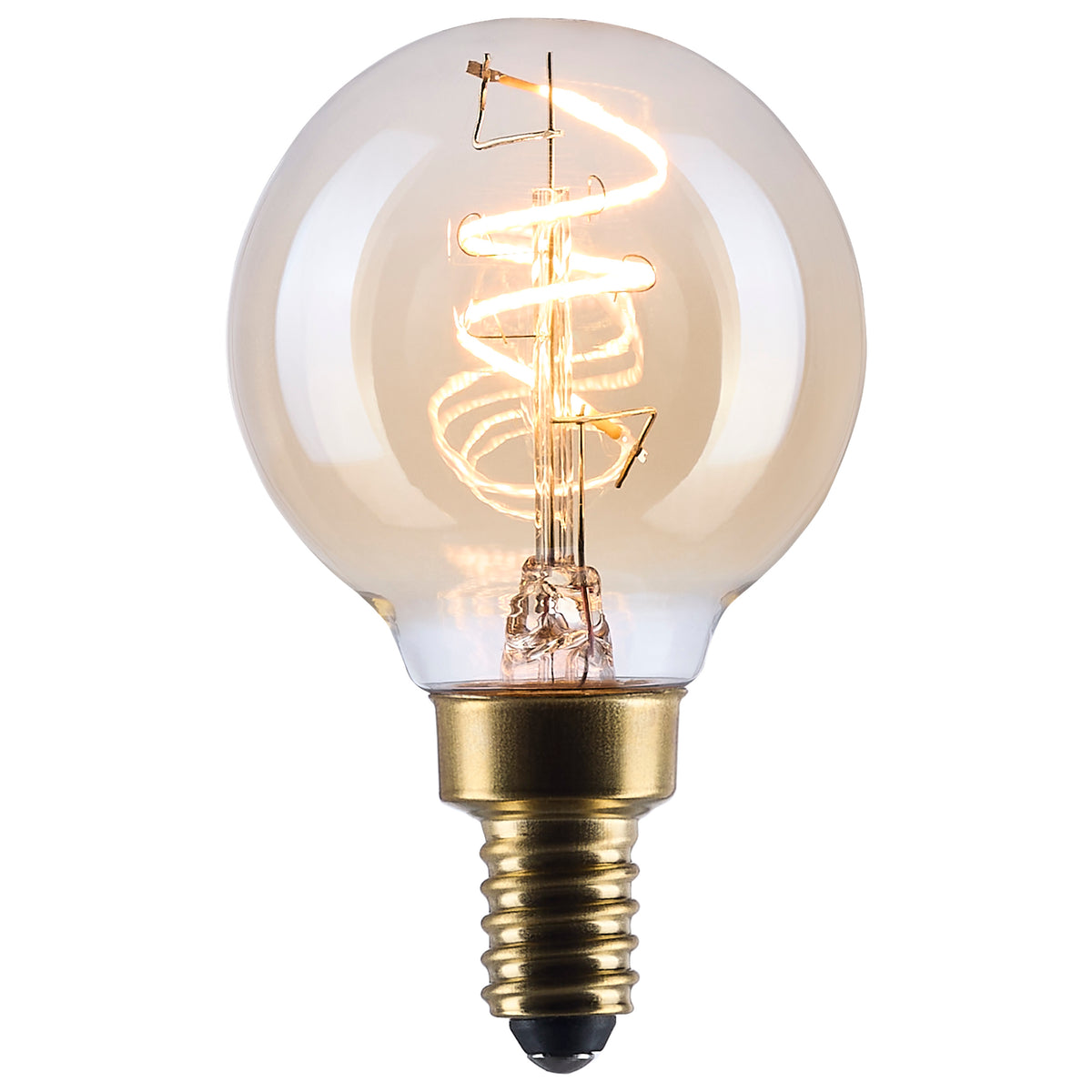 Satco S14209 3.5W G16.5 Warm White LED Light Bulb Candelabra Base
