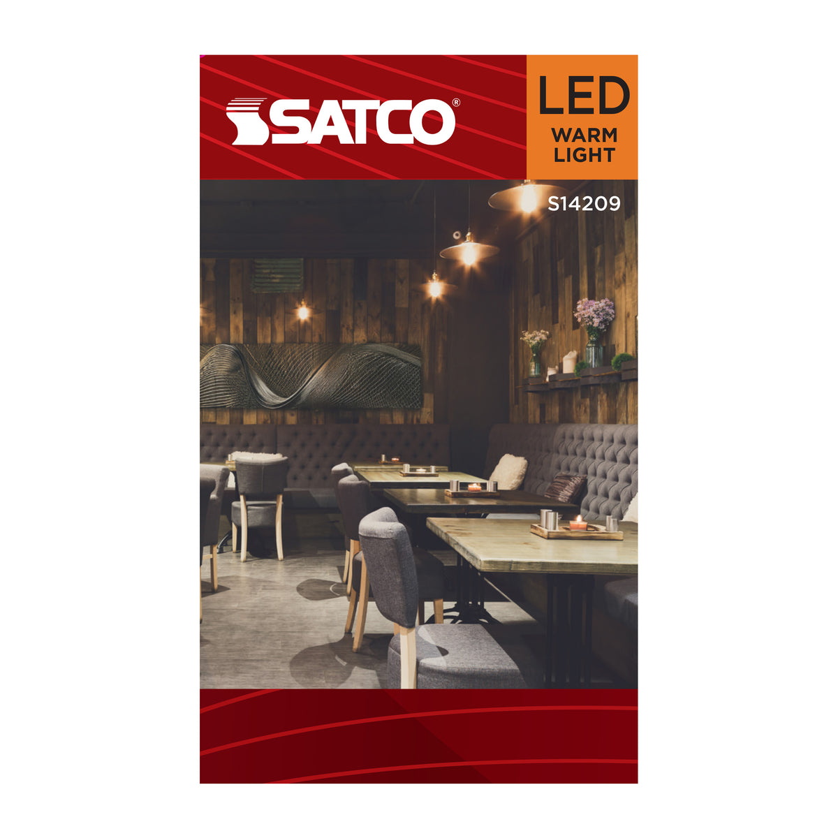 Satco S14209 3.5W G16.5 Warm White LED Light Bulb Candelabra Base