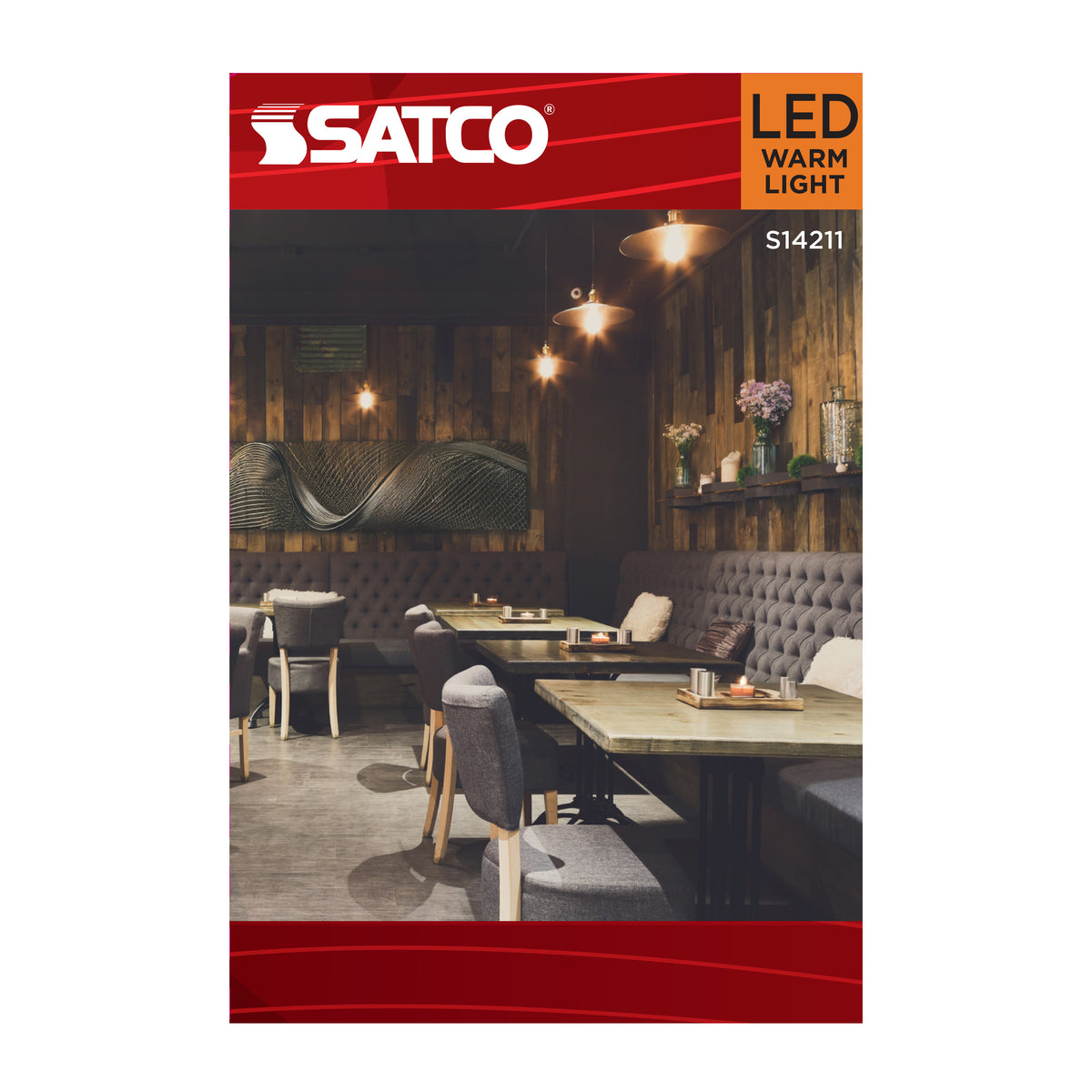 Satco S14211 5.5W G25 Warm White LED Light Bulb Medium Base