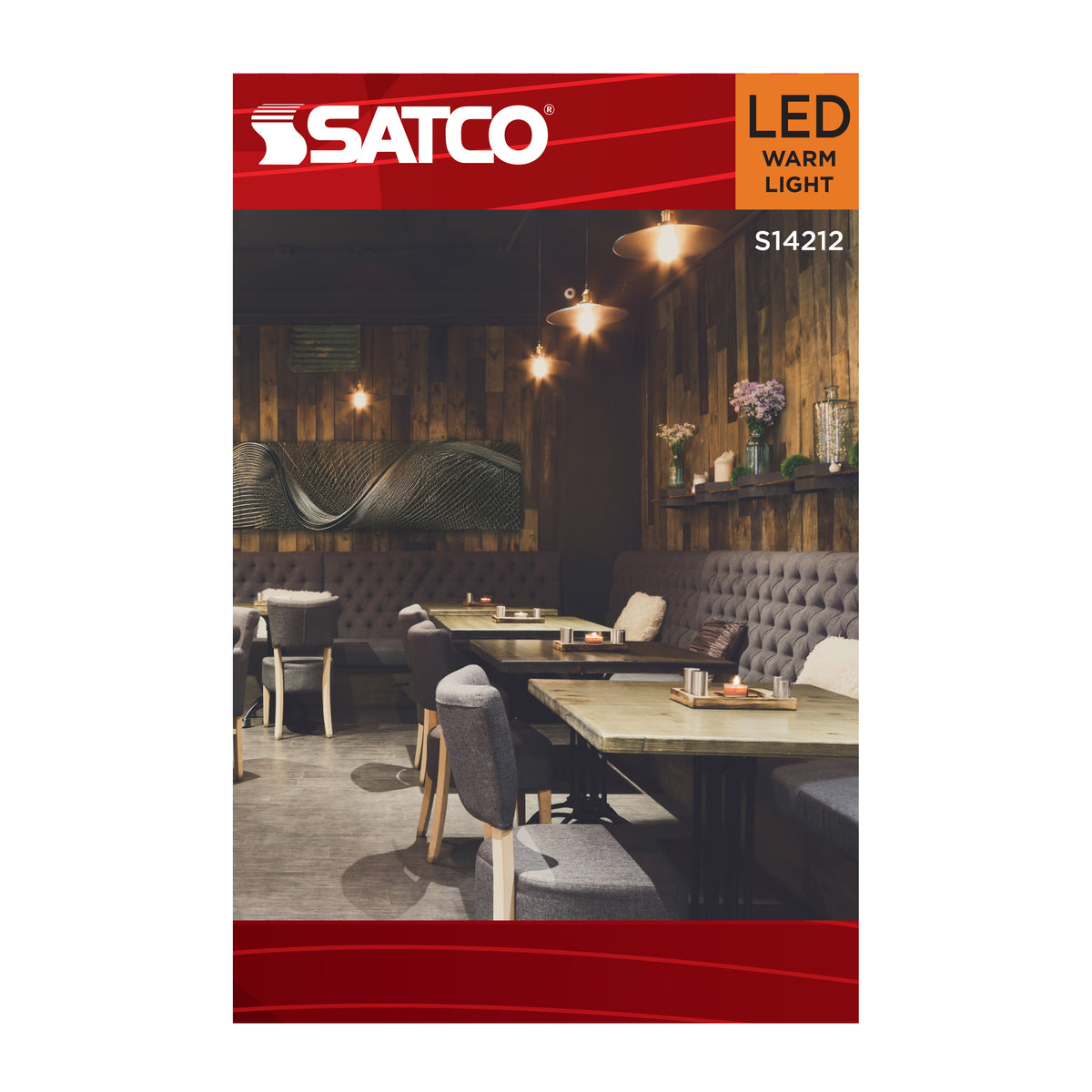 Satco S14212 3.5W G30 Warm White LED Light Bulb Medium Base
