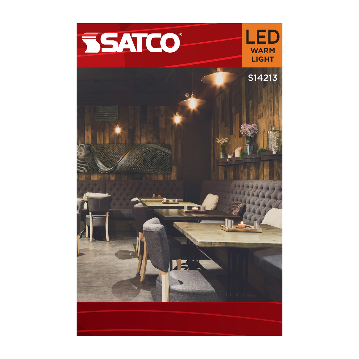 Satco S14213 5.5W G30 Warm White LED Light Bulb Medium Base