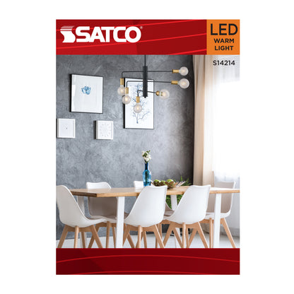 Satco S14214 3.5W G40 Warm White LED Light Bulb Medium Base