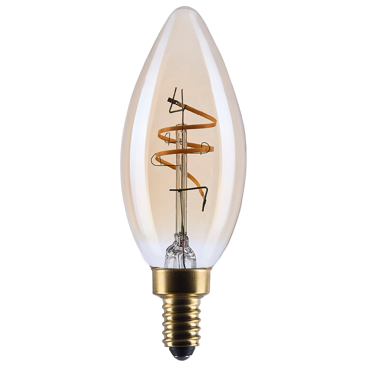 Satco S14218 3.5W C11 Warm White LED Light Bulb Candelabra Base