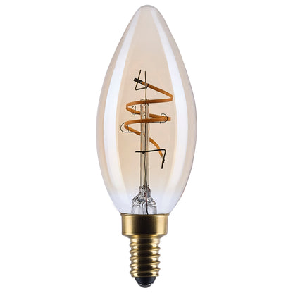 Satco S14218 3.5W C11 Warm White LED Light Bulb Candelabra Base
