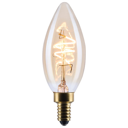 Satco S14218 3.5W C11 Warm White LED Light Bulb Candelabra Base