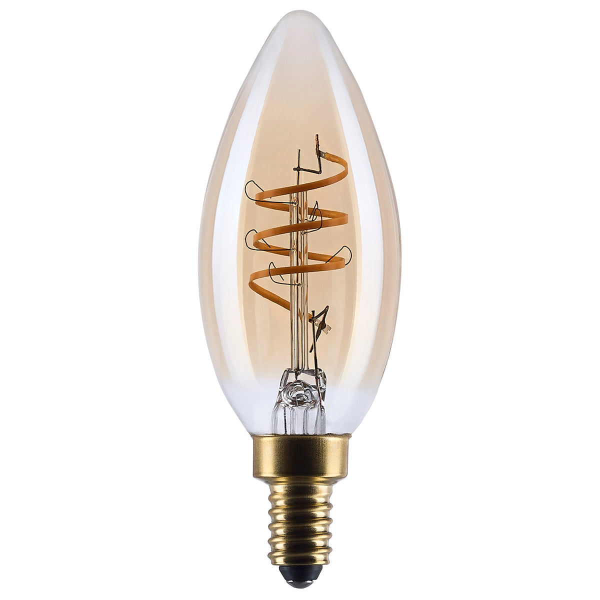Satco S14219 5.5W C11 Warm White LED Light Bulb Candelabra Base