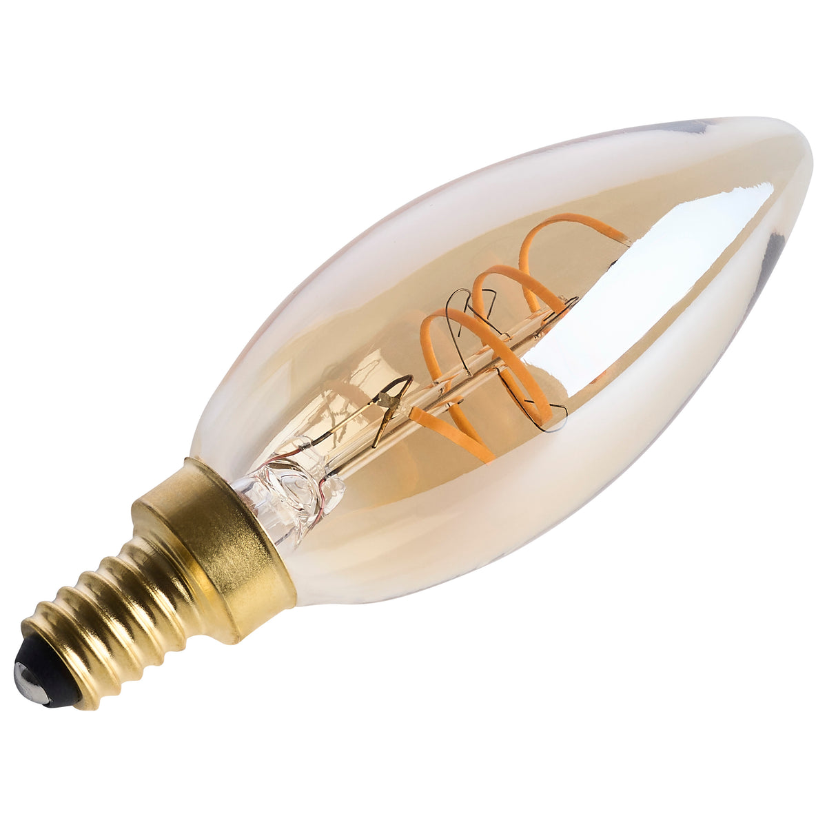 Satco S14219 5.5W C11 Warm White LED Light Bulb Candelabra Base