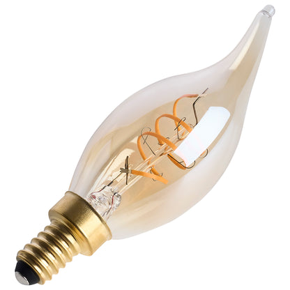 Satco S14221 5.5W CA11 Warm White LED Light Bulb Candelabra Base