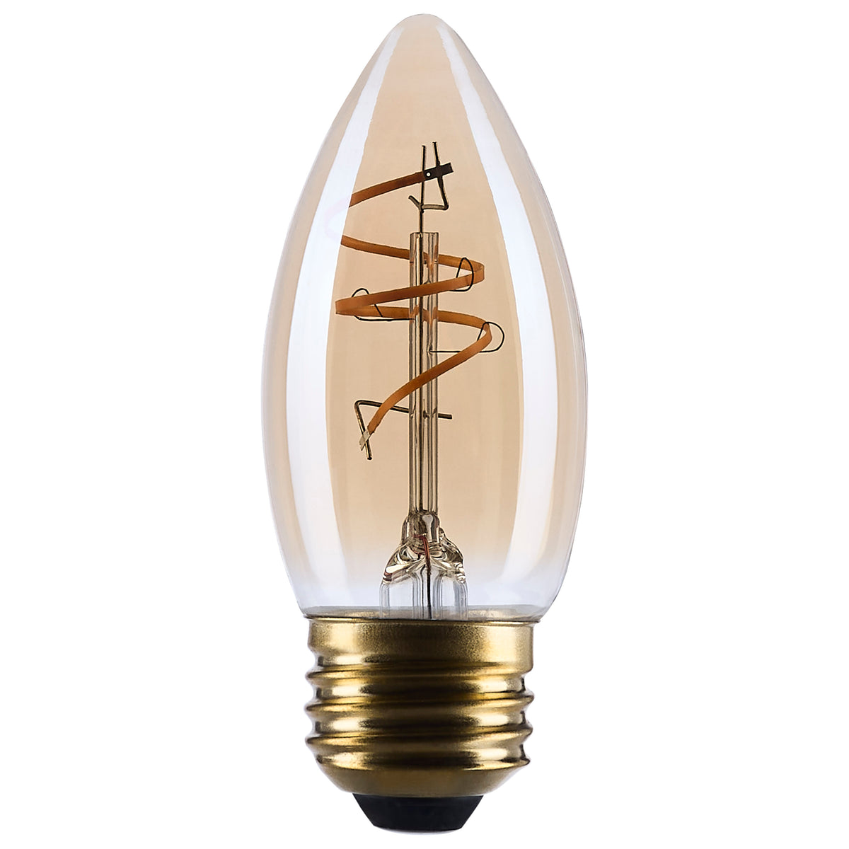 Satco S14222 3.5W C11 Warm White LED Light Bulb Medium Base
