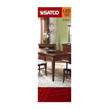 Satco S14222 3.5W C11 Warm White LED Light Bulb Medium Base