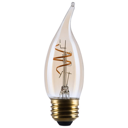 Satco S14224 3.5W CA11 Warm White LED Light Bulb Medium Base