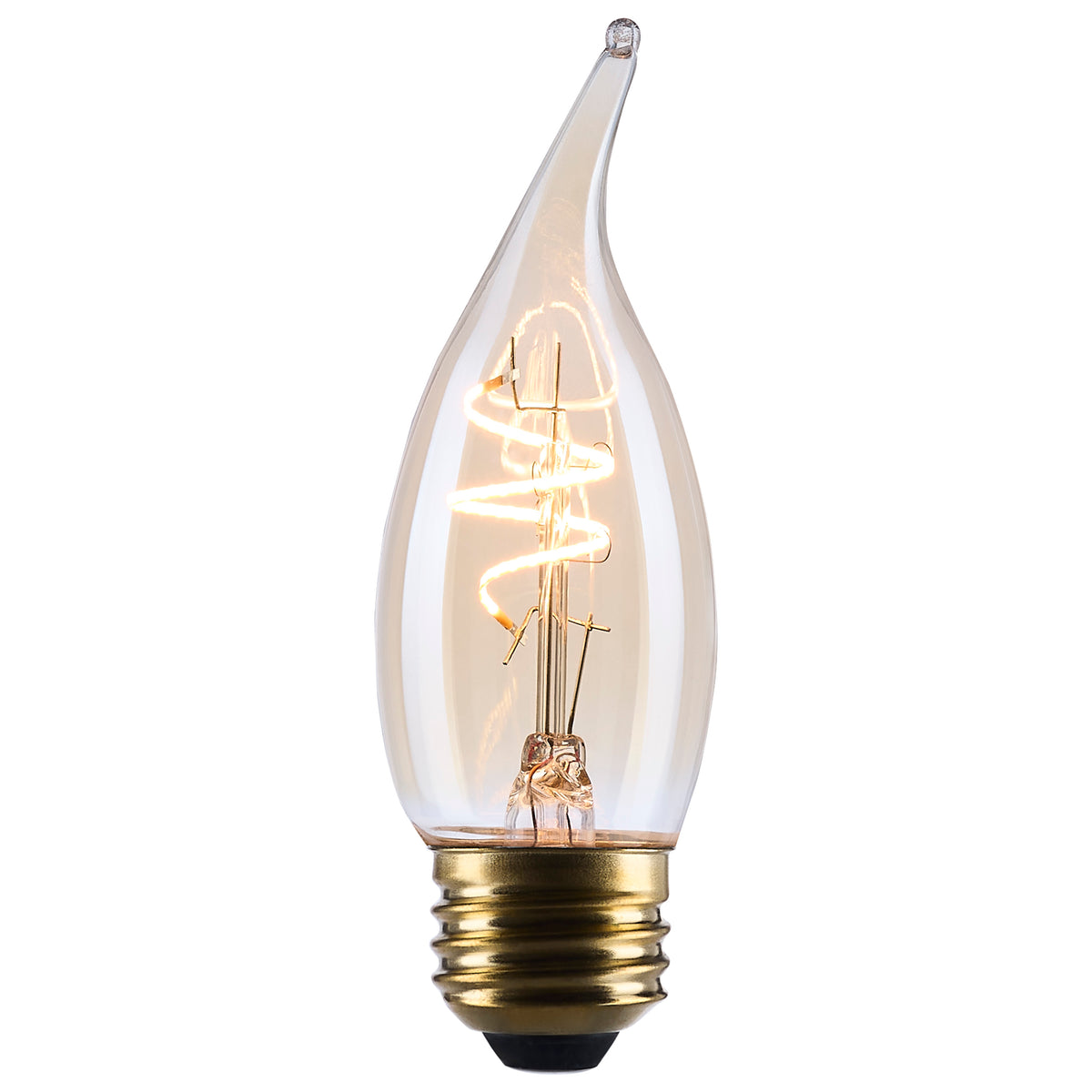 Satco S14224 3.5W CA11 Warm White LED Light Bulb Medium Base