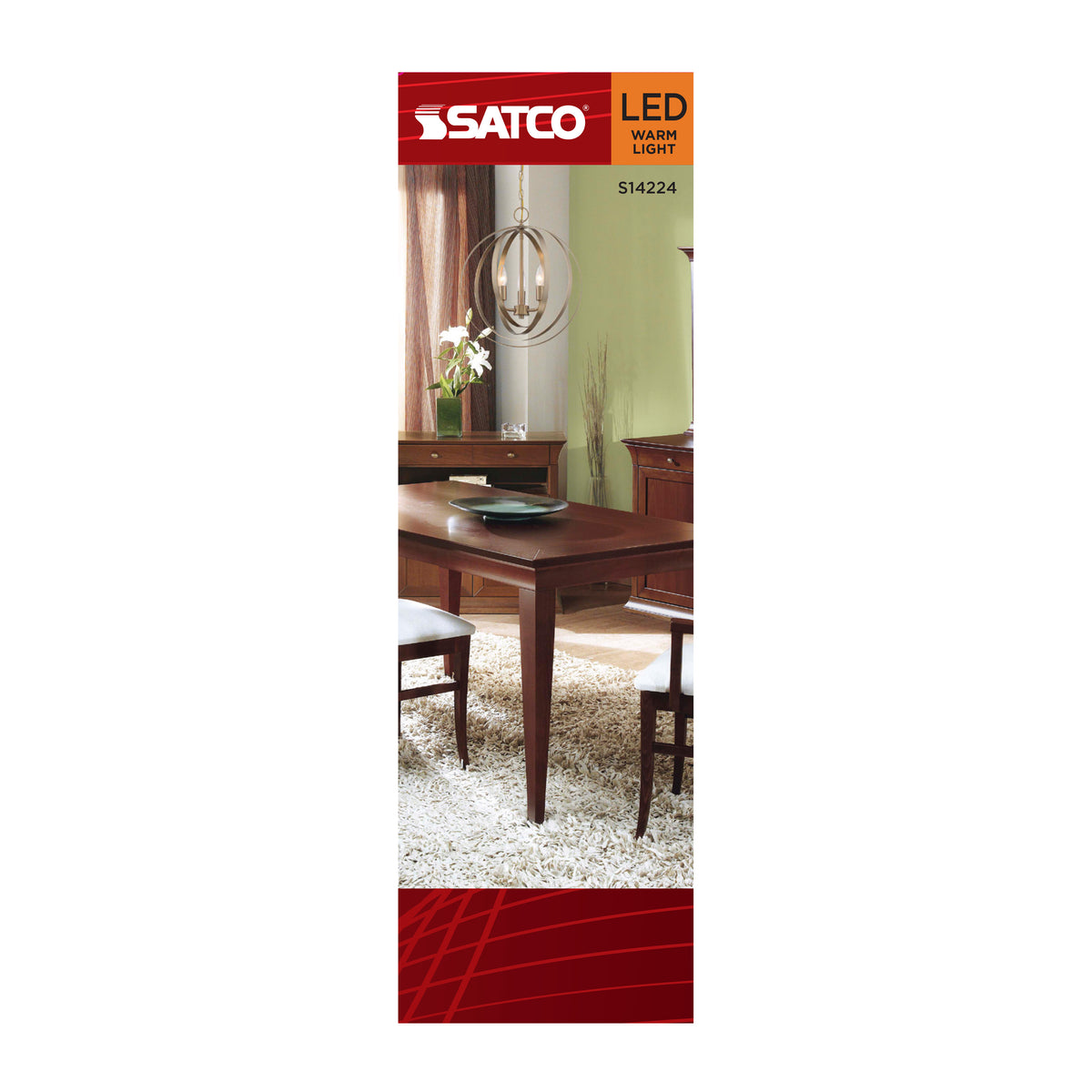 Satco S14224 3.5W CA11 Warm White LED Light Bulb Medium Base