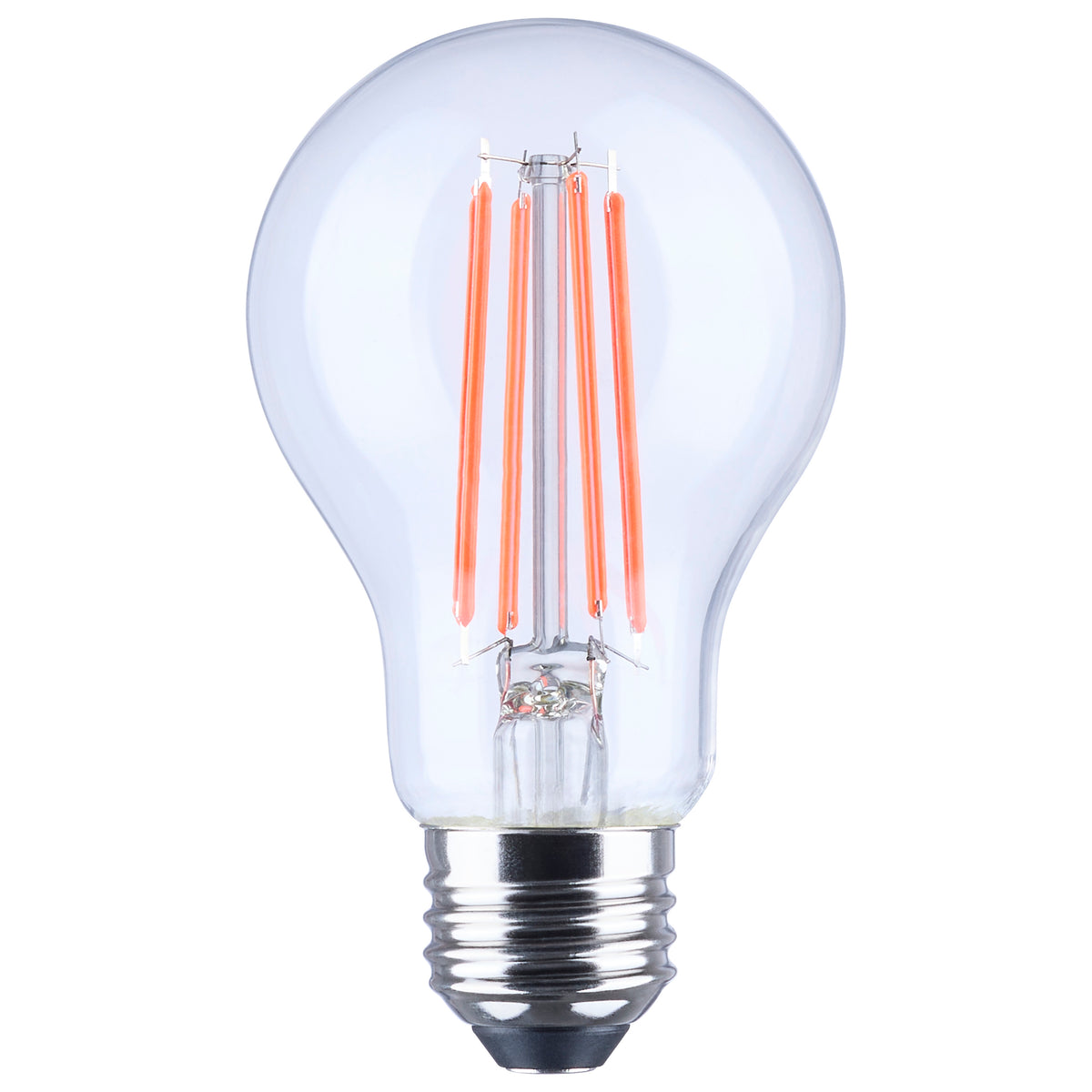 Satco S14384 8W A19 Red LED Light Bulb Medium Base