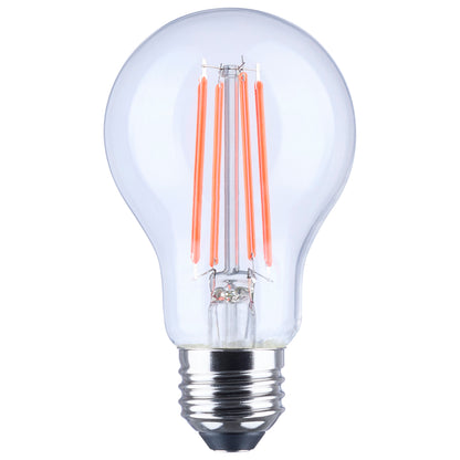 Satco S14384 8W A19 Red LED Light Bulb Medium Base