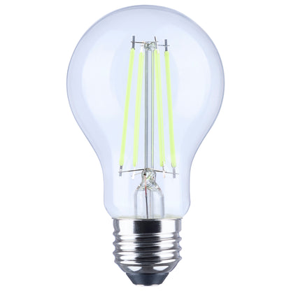 Satco S14387 8W A19 Green LED Light Bulb Medium Base
